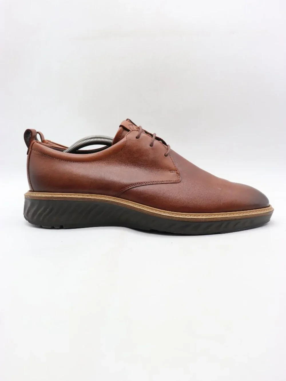 ECCO ST.1 Hybrid Men’s Size EU 47 Plain Toe Derby Shoes Smooth Brown Leather